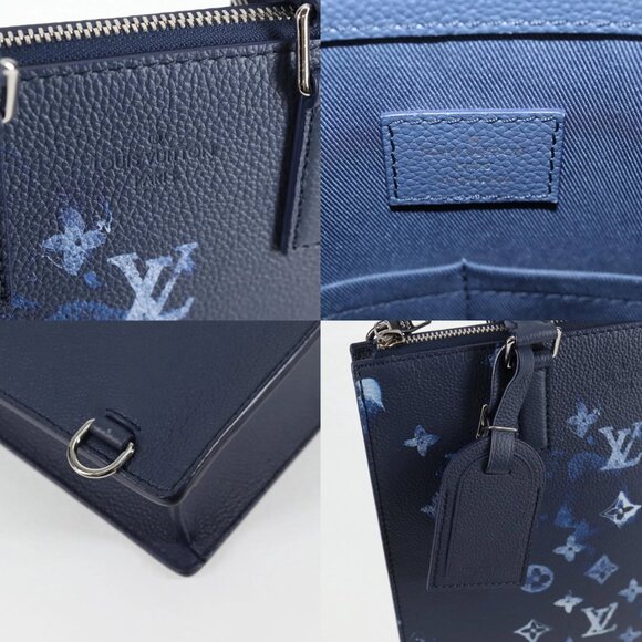 LOUIS VUITTON Water Color Sac Plat messenger Bag Blue M57843 LV Auth - Picture 13 of 15